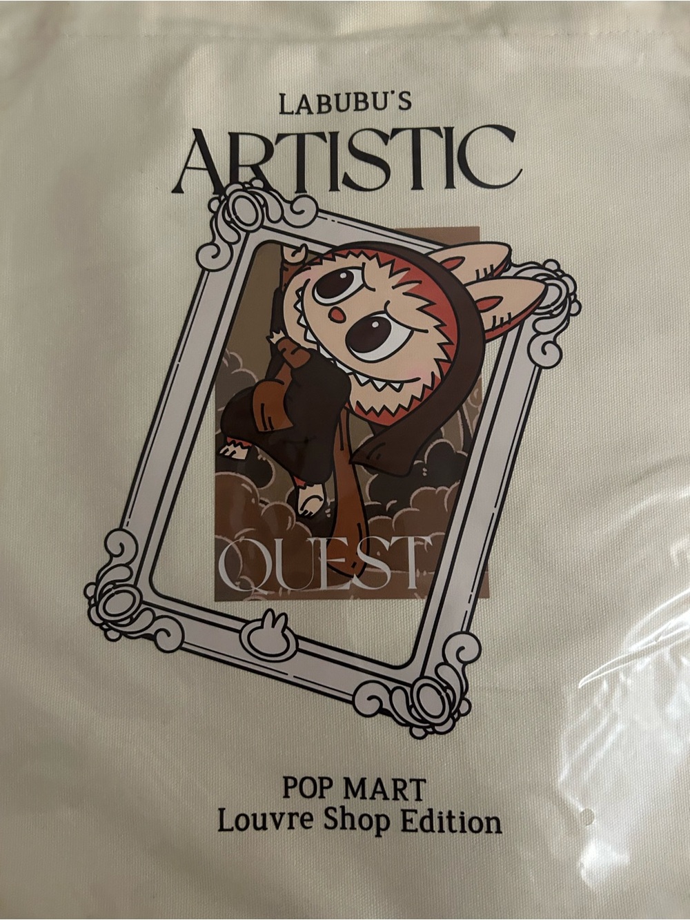 LABUBU'S Artistic Quest Canvas bag - Cream